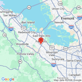 Map to Blue Turtle Dental office in Palo Alto, CA