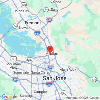 Map to Jerry H Glass, DDS office in Milpitas, CA