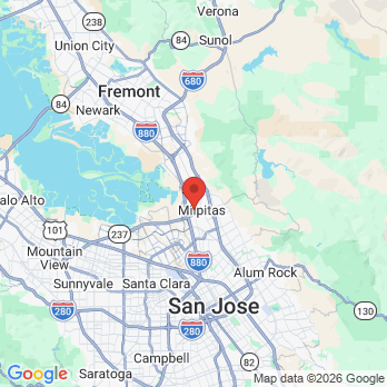 Map to Abel Dental Care office in Milpitas, CA