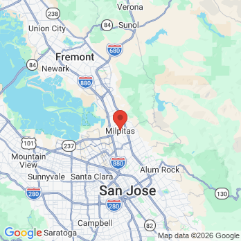 Map to Dharmani Dental office in Milpitas, CA