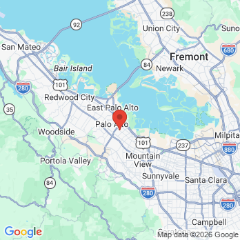 Map to Palo Alto Oral Health office in Palo Alto, CA