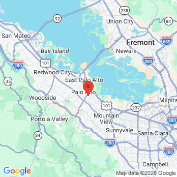 Map to PALO ALTO DENTAL WELLNESS office in Palo Alto, CA