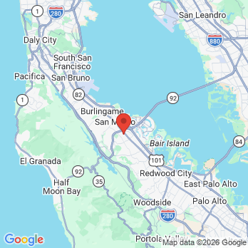 Map to Del Rio Dental office in San Mateo, CA