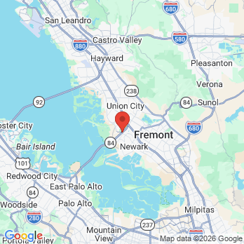 Map to Fatima Justiniano, D.D.S. office in Newark, CA