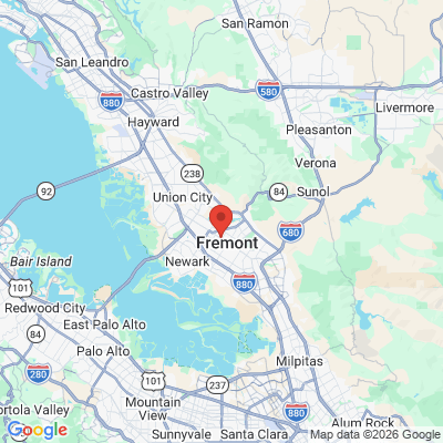 Map to StarBrite Dental Fremont office in Fremont, CA