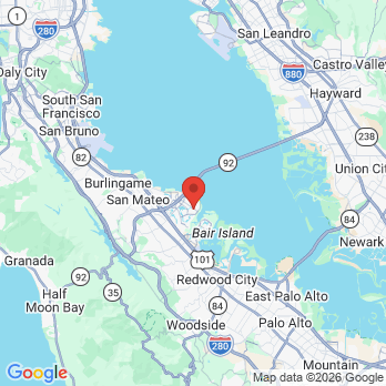 Map to Bay Star Dental office in San Mateo, CA