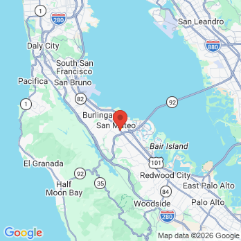 Map to San Mateo Dental office in San Mateo, CA