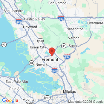 Map to Chew Dental Group office in Fremont, CA