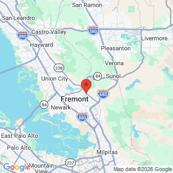 Map to Mission Peak Dental Care office in Fremont, CA