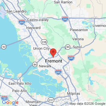 Map to Pacific Bay Pediatric Dentistry office in `fremont, CA