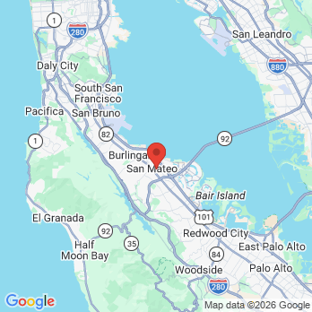 Map to Bloom Dental Group office in San Mateo, CA