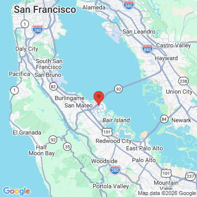 Map to Family Dental office in Foster City, CA