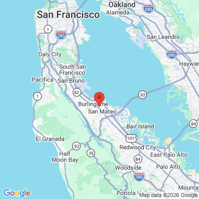 Map to Farah Bennett, DDS  Aloha Dental  office in San Mateo, CA