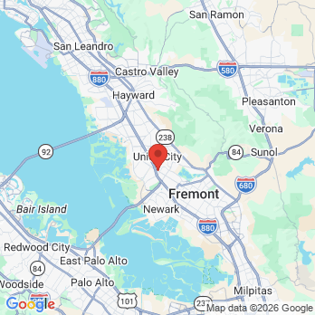 Map to Smile Brite Dental - Dr Atousa Zarrinjooee, DDS office in Fremont, CA
