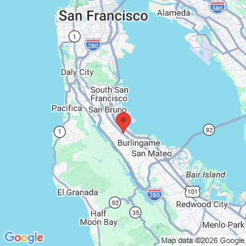 Map to Burlingame Pediatric Dentistry office in Burlingame, CA
