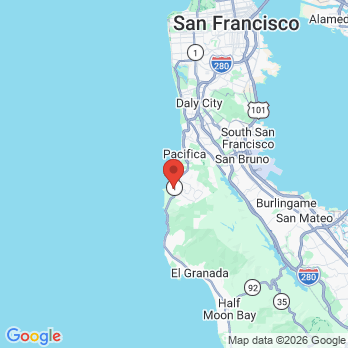 Map to Pacific Coast Dental office in Pacifica, CA