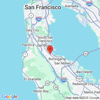 Map to Nest Dental office in Burlingame, CA