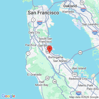 Map to Nest Dental office in Burlingame, CA