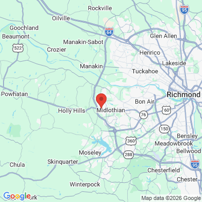 Map to  office in Midlothian, VA