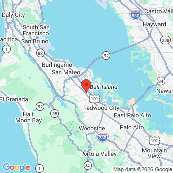 Map to Mid-Peninsula Dental Group office in Belmont, CA