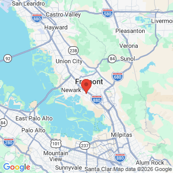 Map to Bay Smile Dental office in Newark, CA