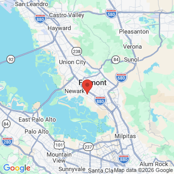 Map to Cedar dental care  office in Newark, CA