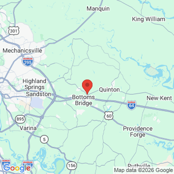 Map to New Kent Dental Care office in Quinton, VA