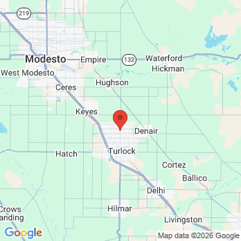 Map to Rodig Smile Design office in Turlock, CA