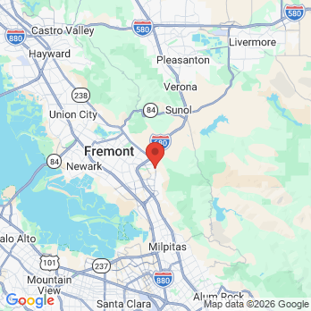 Map to Mission Smiles Dentistry office in Fremont, CA