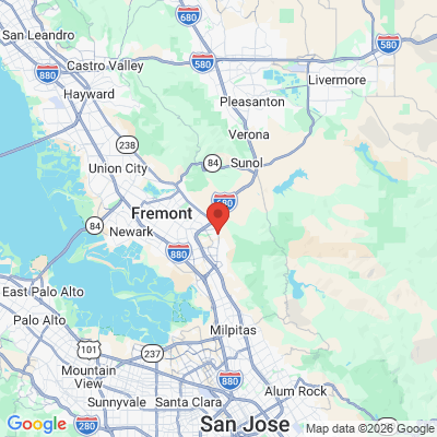 Map to Mission Smiles Dentistry office in Fremont, CA