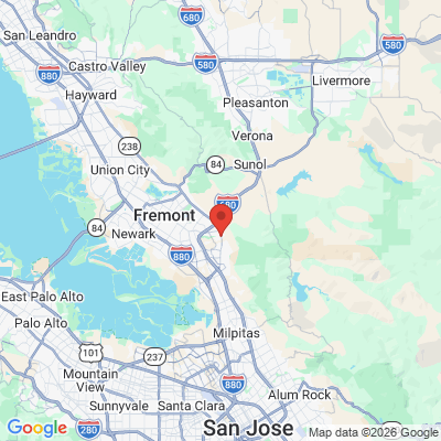 Map to Mission Palm Dental office in Fremont, CA