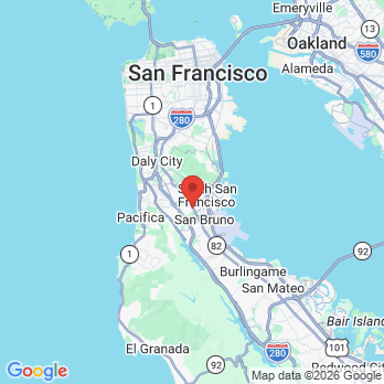Map to Dr. Jean Chu, DDS office in South San Francisco, CA