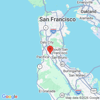 Map to Connie E. Morris, DDS, ADC office in South San Francisco, CA