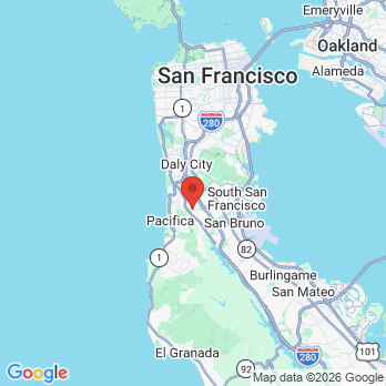 Map to Dela Rama Dental office in South San Francisco, CA