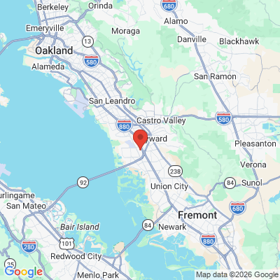 Map to  office in Hayward, CA