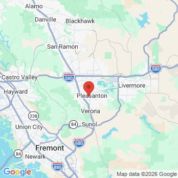 Map to Amador Dental & Orthodontic office in Pleasanton, CA