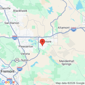 Map to Vineyard Hills Dental Care office in Livermore, CA