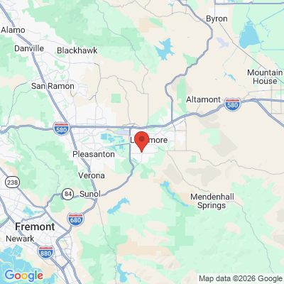 Map to Vineyard Hills Dental Care office in Livermore, CA
