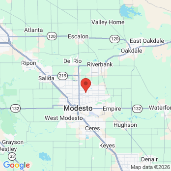 Map to Ray Nepo DDS office in Modesto, CA