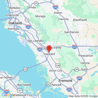 Map to  office in Hayward, CA