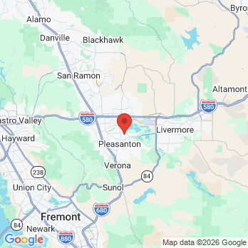 Map to Mona Gokani D.D.S. office in Pleasanton, CA