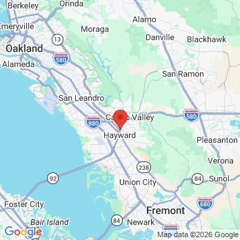 Map to Gary G. Fong, DDS - Advanced Dentistry of the East Bay office in Hayward, CA