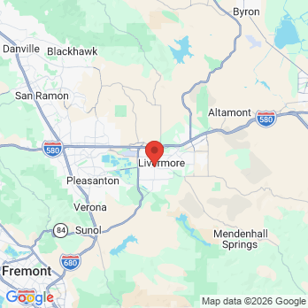 Map to Dave Gibson, DDS office in Livermore, CA