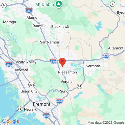 Map to Hopyard Dental Care office in Pleasanton, CA