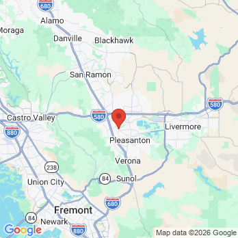 Map to Hopyard Dental Care office in Pleasanton, CA
