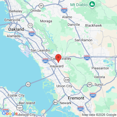 Map to  office in Hayward, CA