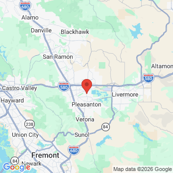 Map to Pleasanton Star Dental office in Pleasanton, CA
