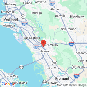 Map to heritage dental office in Hayward, CA