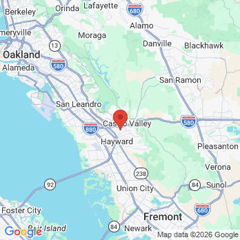 Map to castro valley dentistry office in Castro Valley, CA