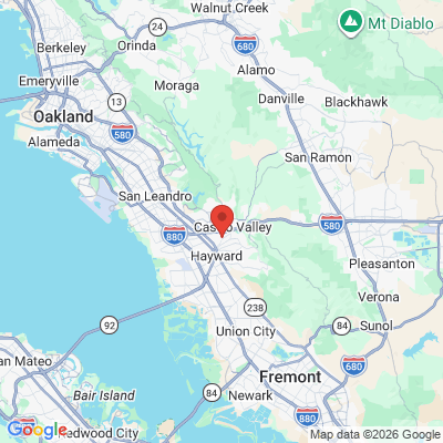 Map to castro valley dentistry office in Castro Valley, CA